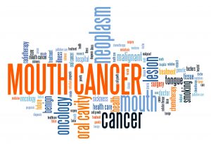 Mouth cancer (oral cancer) - serious illness word cloud concept.